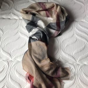 Authentic Burberry silk wool scarf